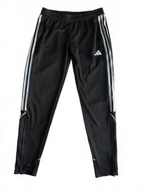 Adidas Black Athletic Track Pants with Zippered Ankles